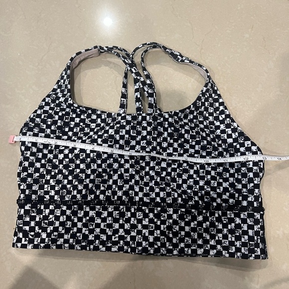 Lululemon Black and White Sports Bra with Racerback(Size 6) - Picture 15 of 17